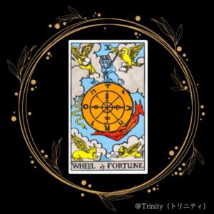 tarot card Wheel of Fortune Rider Waite