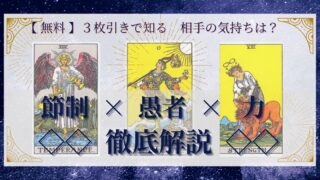 【 完全無料 】相手の気持ちを ≪節制×愚者×力≫ の３枚引きで読み解く！ 