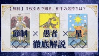 【 完全無料 】相手の気持ちを ≪節制×愚者×星≫ の３枚引きで読み解く！ 