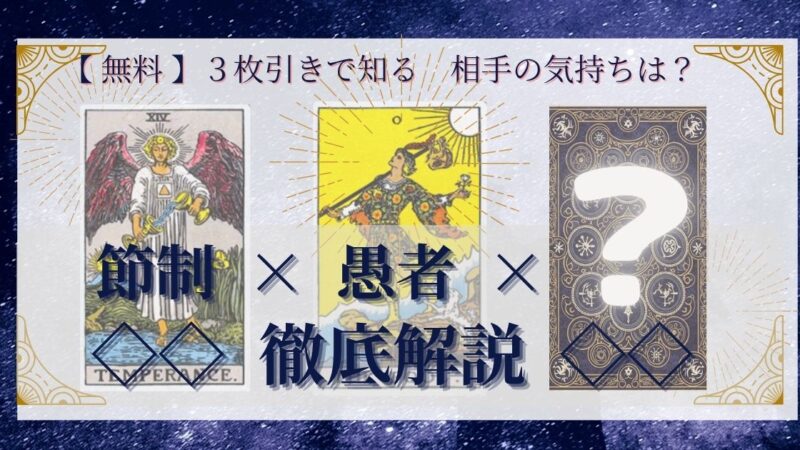 【 まとめ 】　相手の気持ち：節制×愚者×20種類　３枚引き 
